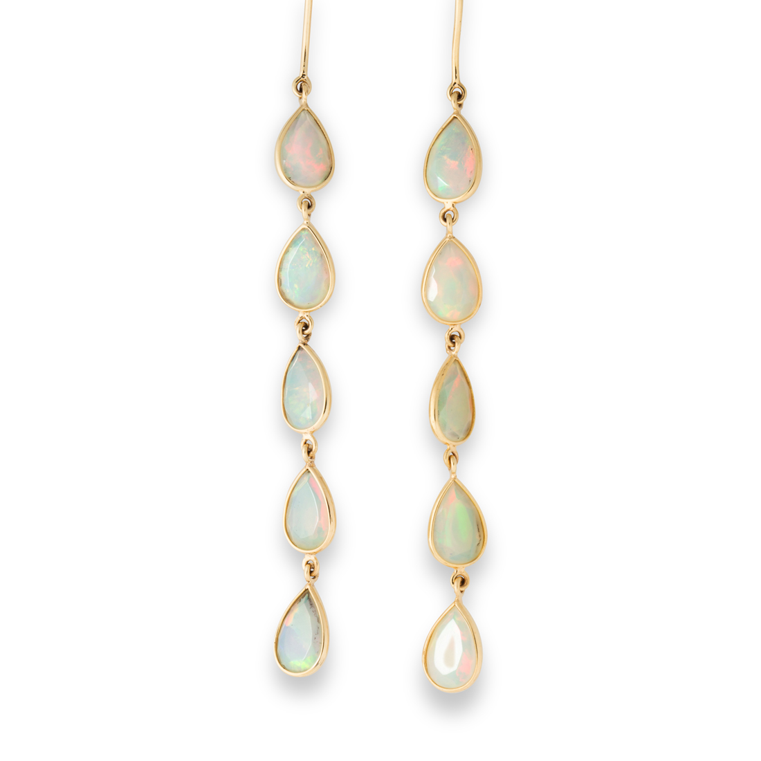 A PAIR OF OPAL AND EIGHTEEN KARAT