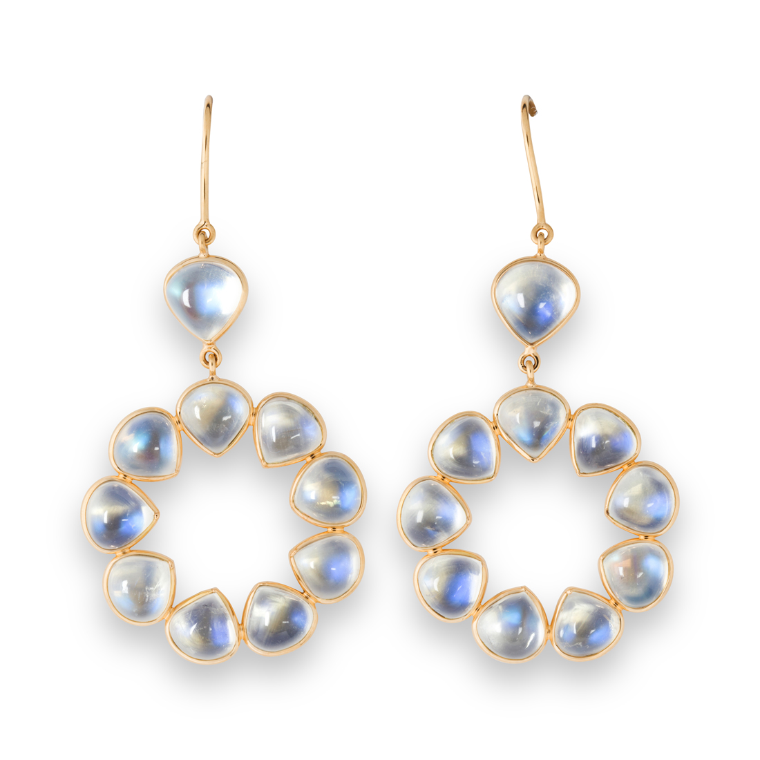 A PAIR OF MOONSTONE AND EIGHTEEN 3a18c2