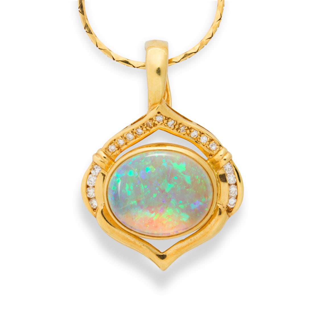 AN OPAL DIAMOND AND EIGHTEEN KARAT 3a18be