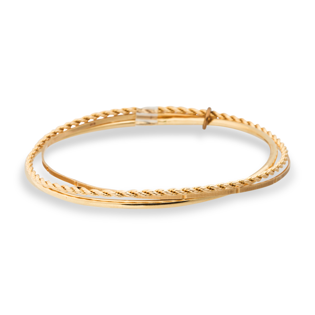 A GROUP OF GOLD STACKING BANGLES 3a18de