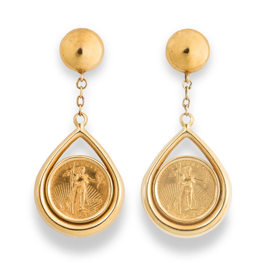 A PAIR OF GOLD COIN AND FOURTEEN 3a18db