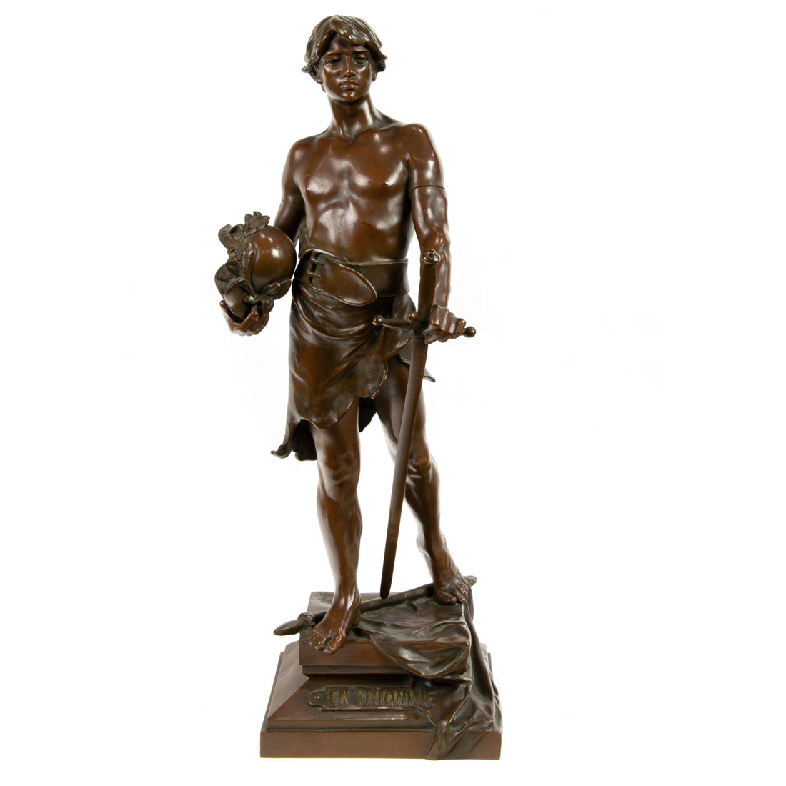 A FRENCH PATINATED BRONZE FIGURE