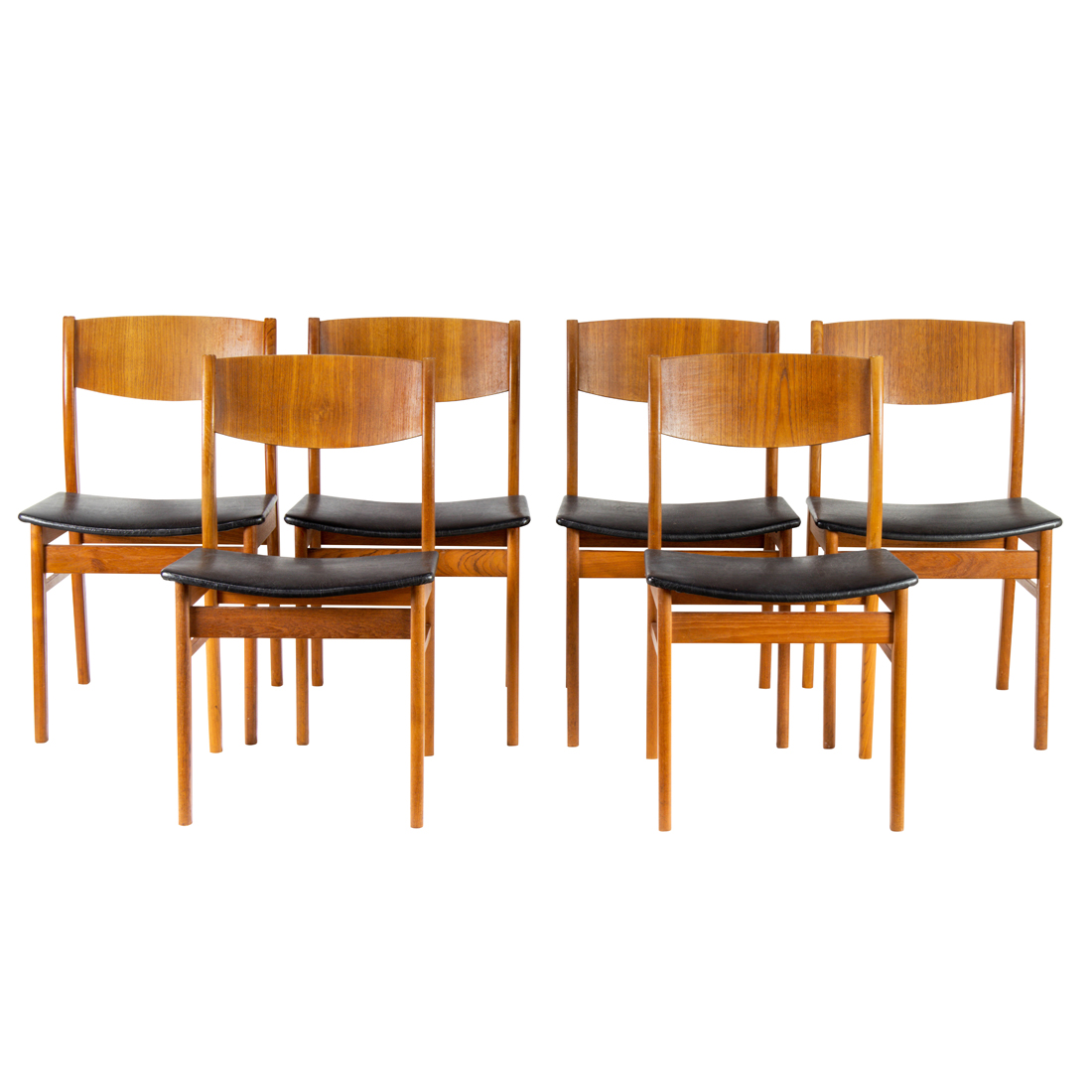  LOT OF 6 DANISH MODERN TEAK DINING 3a197f