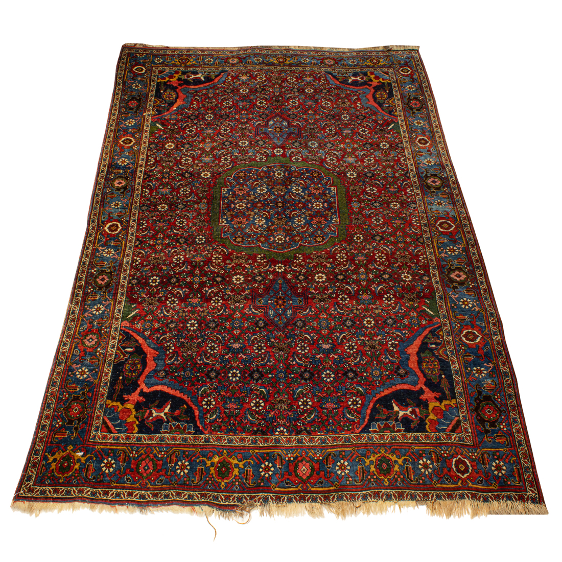 A SEMI-ANTIQUE PERSIAN BIDJAR CARPET