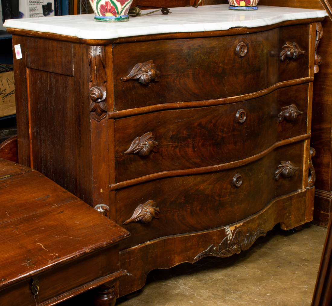 VICTORIAN MARBLE TOP CHEST Victorian