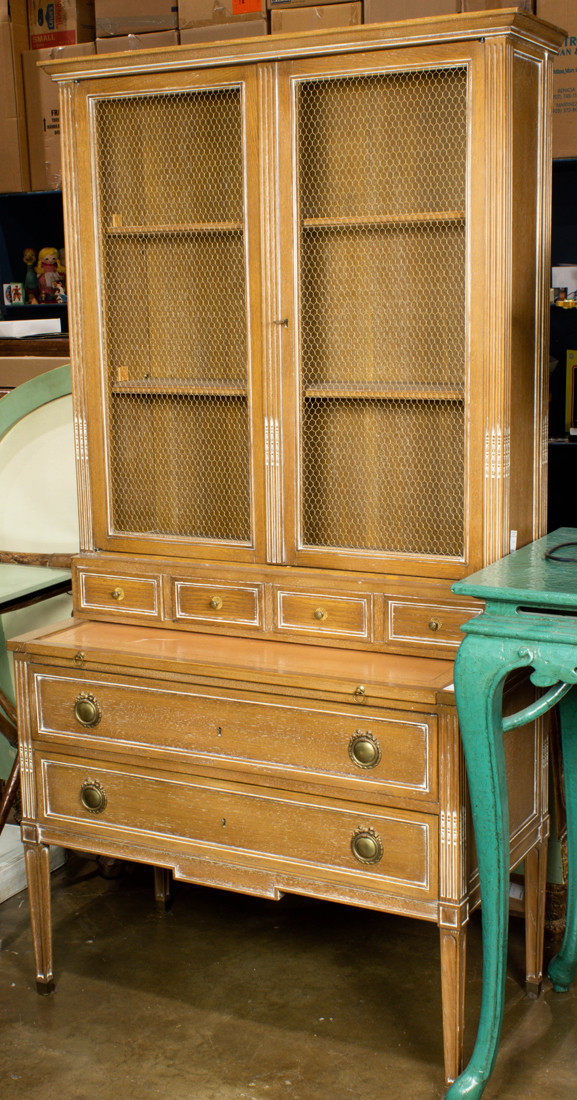 LOUIS XVI STYLE LIMED WOOD SECRETARY