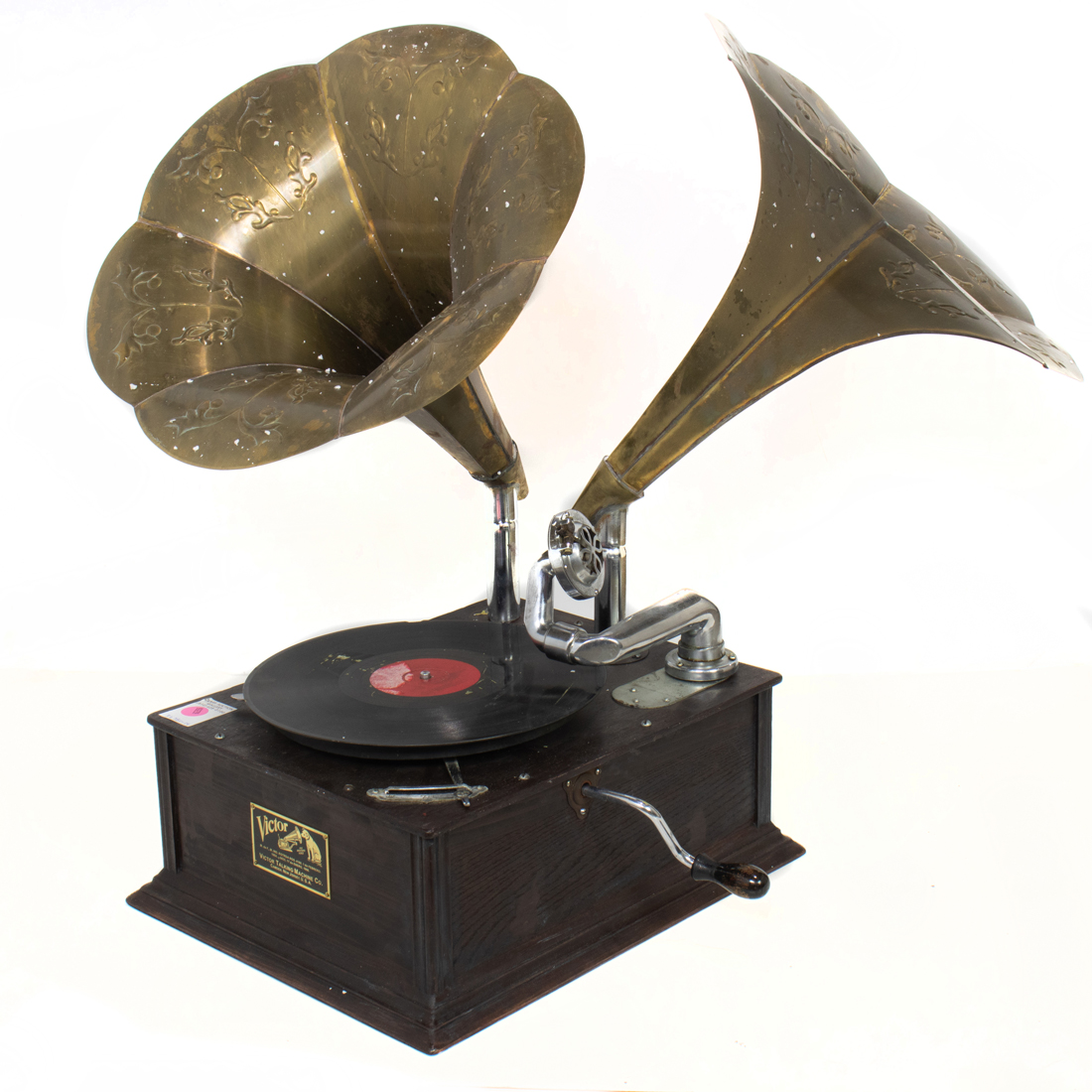 A VICTOR TABLE TOP RECORD PLAYER