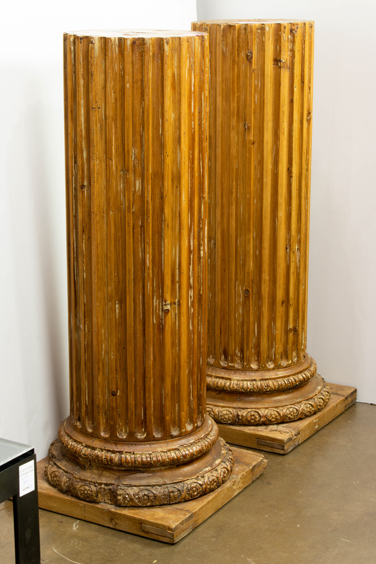 A PAIR OF CLASSICAL STYLE FLUTED