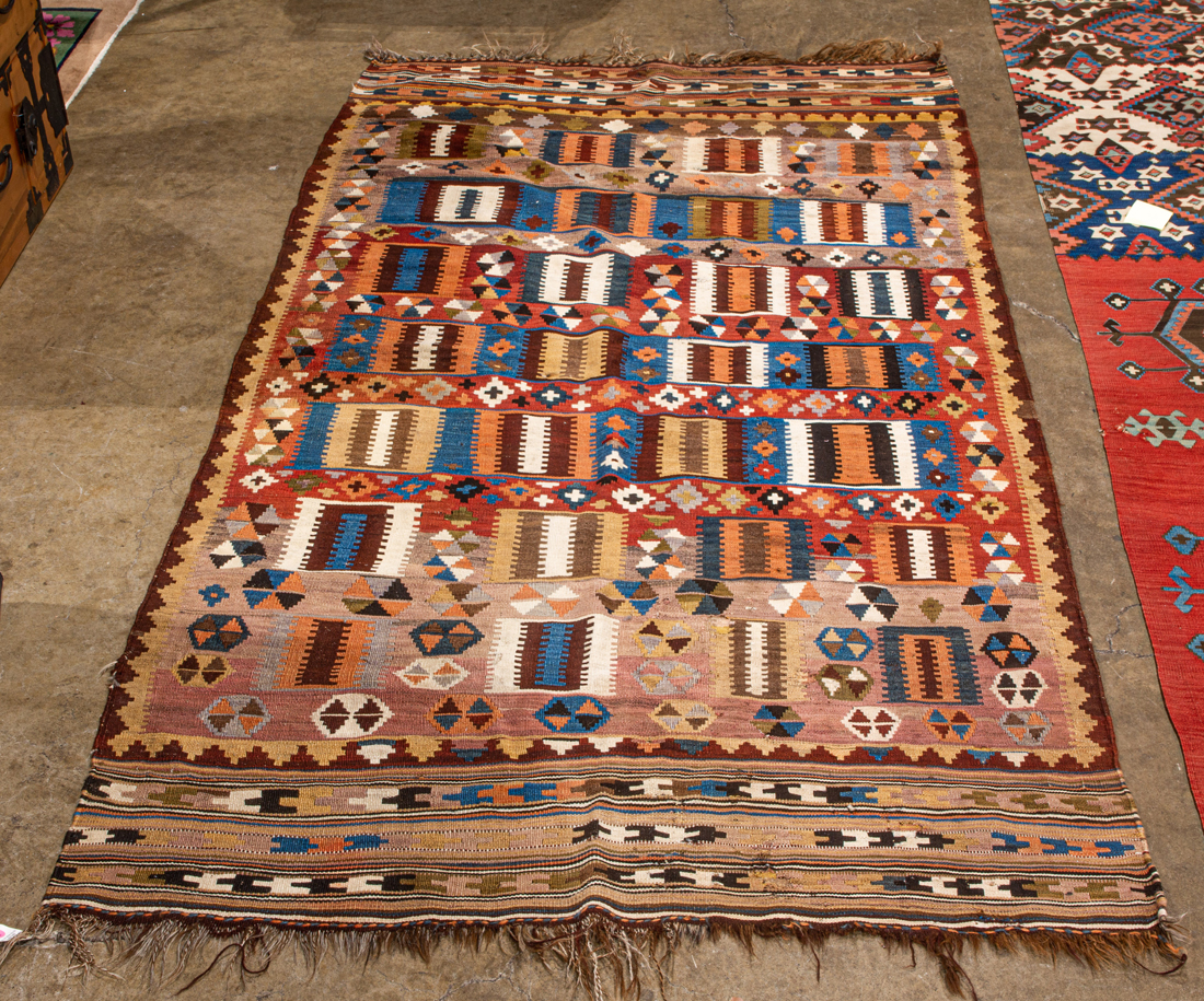 A GABBEH FLATWEAVE CARPET A Gabbeh