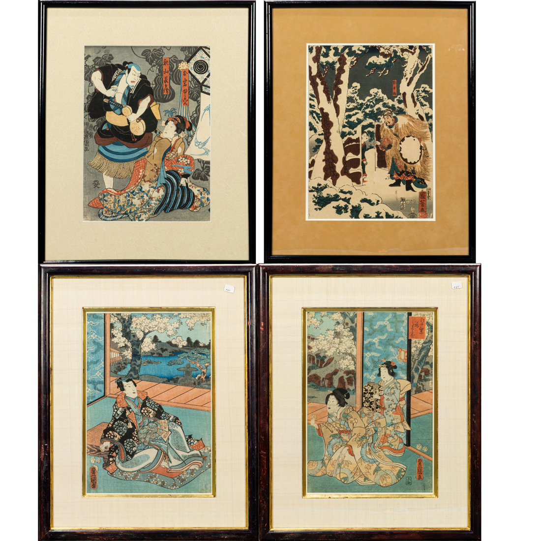  LOT OF 4 JAPANESE WOODBLOCK PRINTS 3a1b24