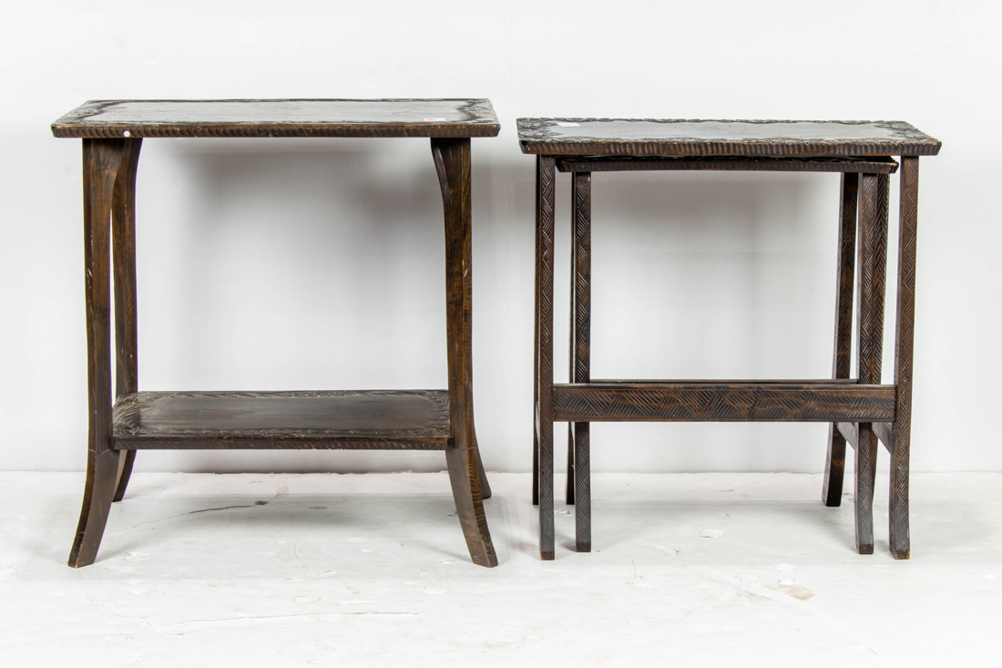 SET OF THREE JAPANESE SIDE TABLES