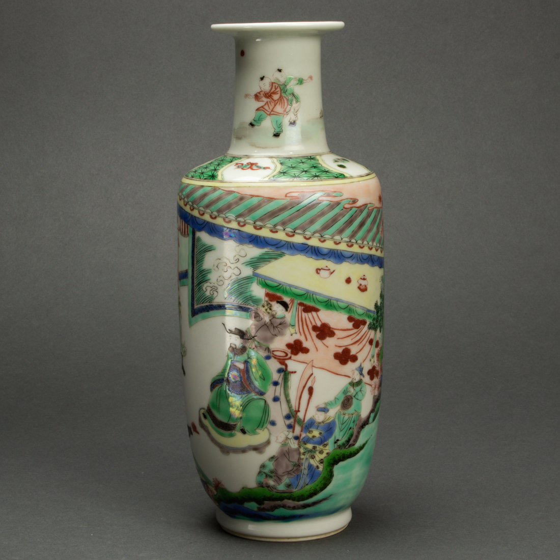 CHINESE FAMILLE VERTE VASE Chinese 3a1d82