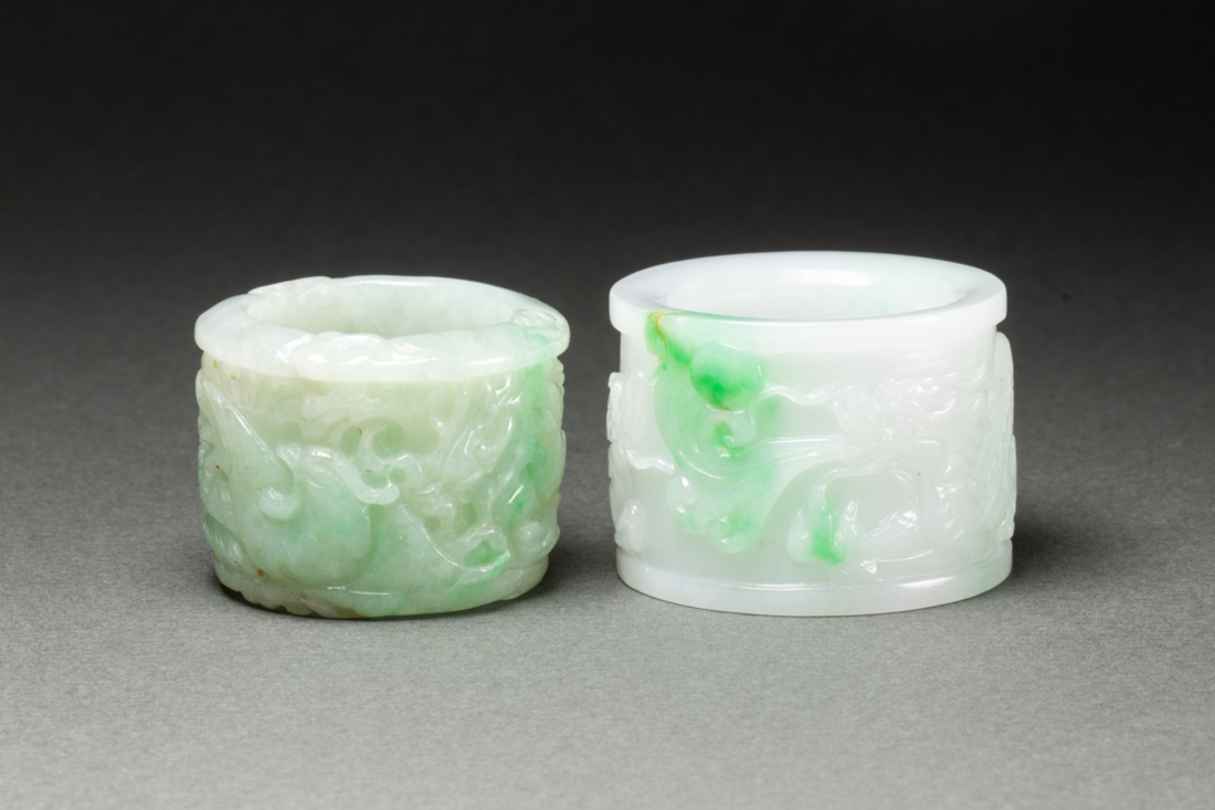  LOT OF 2 CHINESE JADEITE ARCHER S 3a1d99