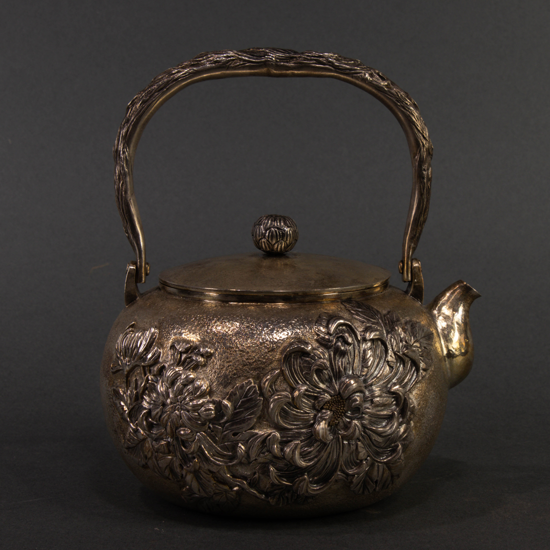 JAPANESE SILVER TEAPOT Japanese