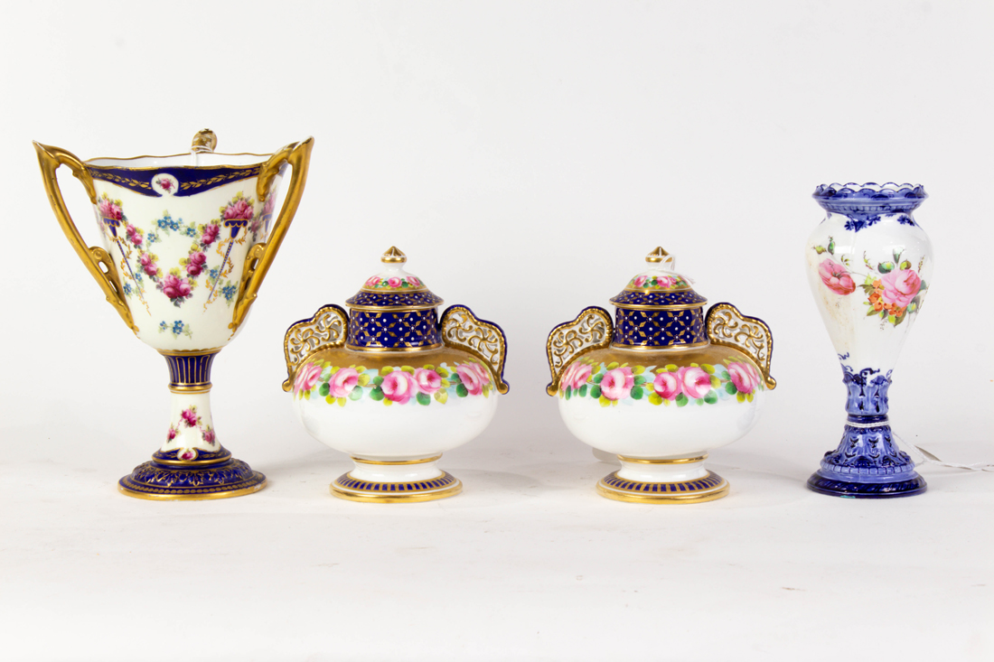 (LOT OF 4) ROYAL CROWN DERBY PORCELAIN