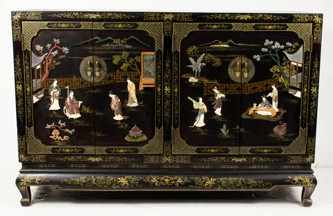 CHINESE BLACK LACQUER SIDEBOARD 3a1f1f