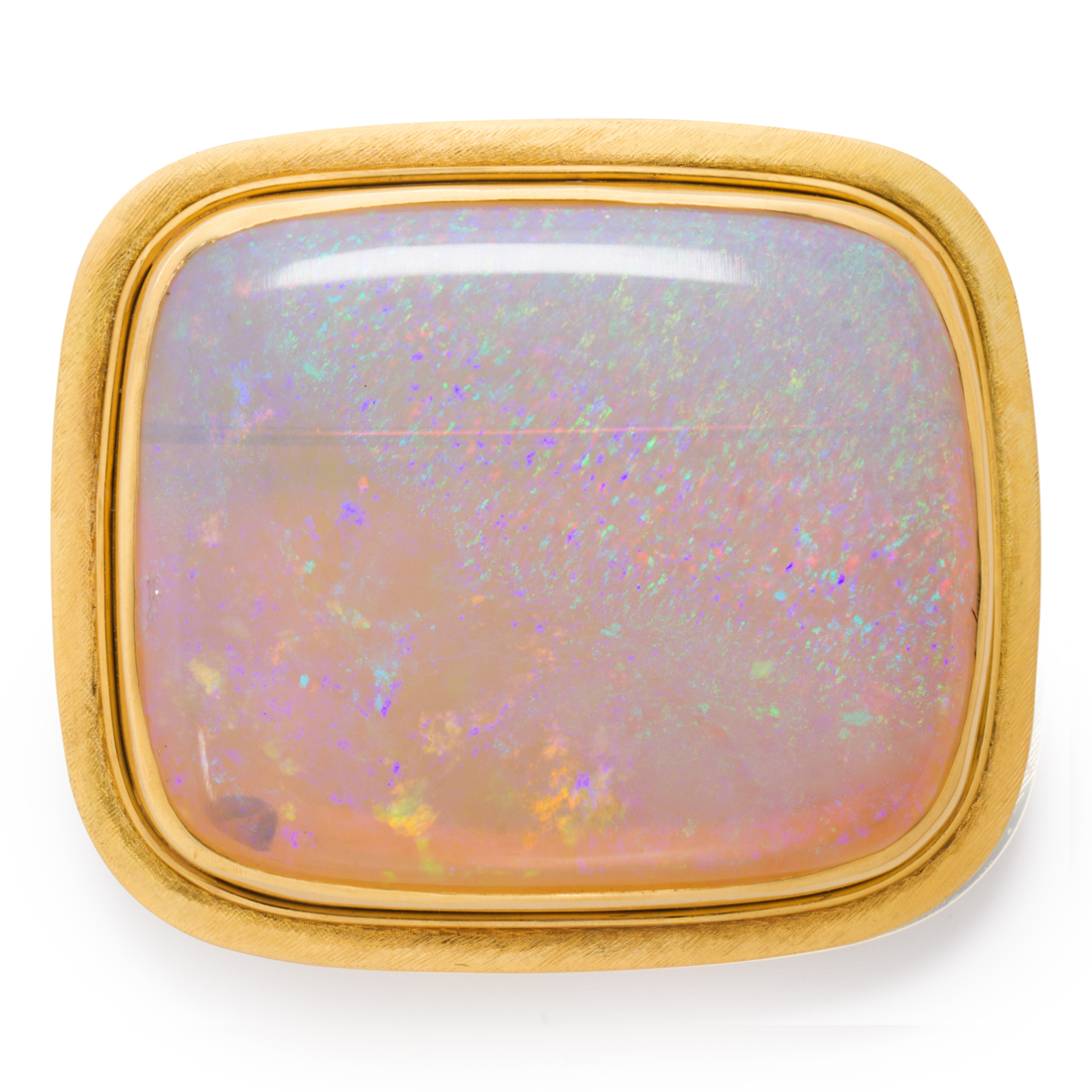 AN OPAL AND EIGHTEEN KARAT GOLD 3a1fac