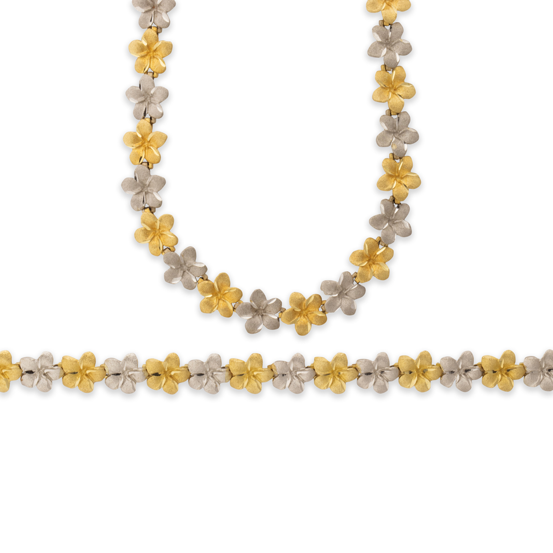 A FOURTEEN KARAT BI-COLOR GOLD