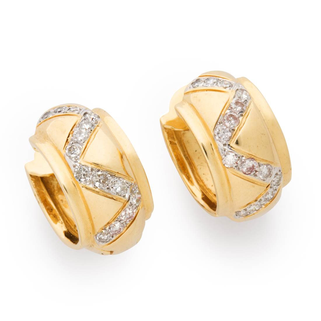 A PAIR OF DIAMOND AND FOURTEEN
