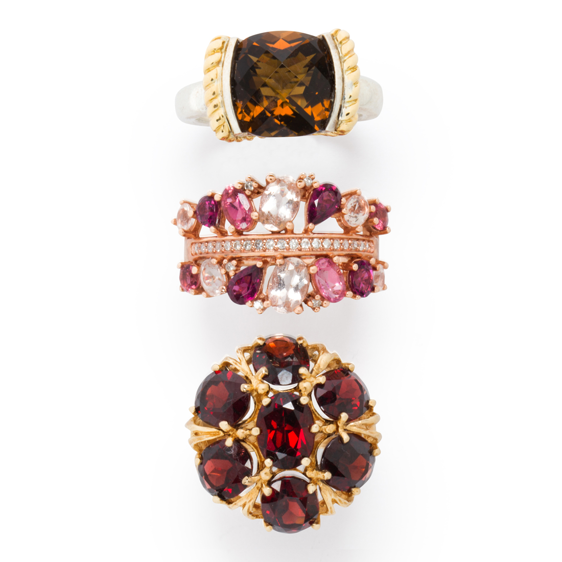 A GROUP OF GEMSTONE RINGS A group