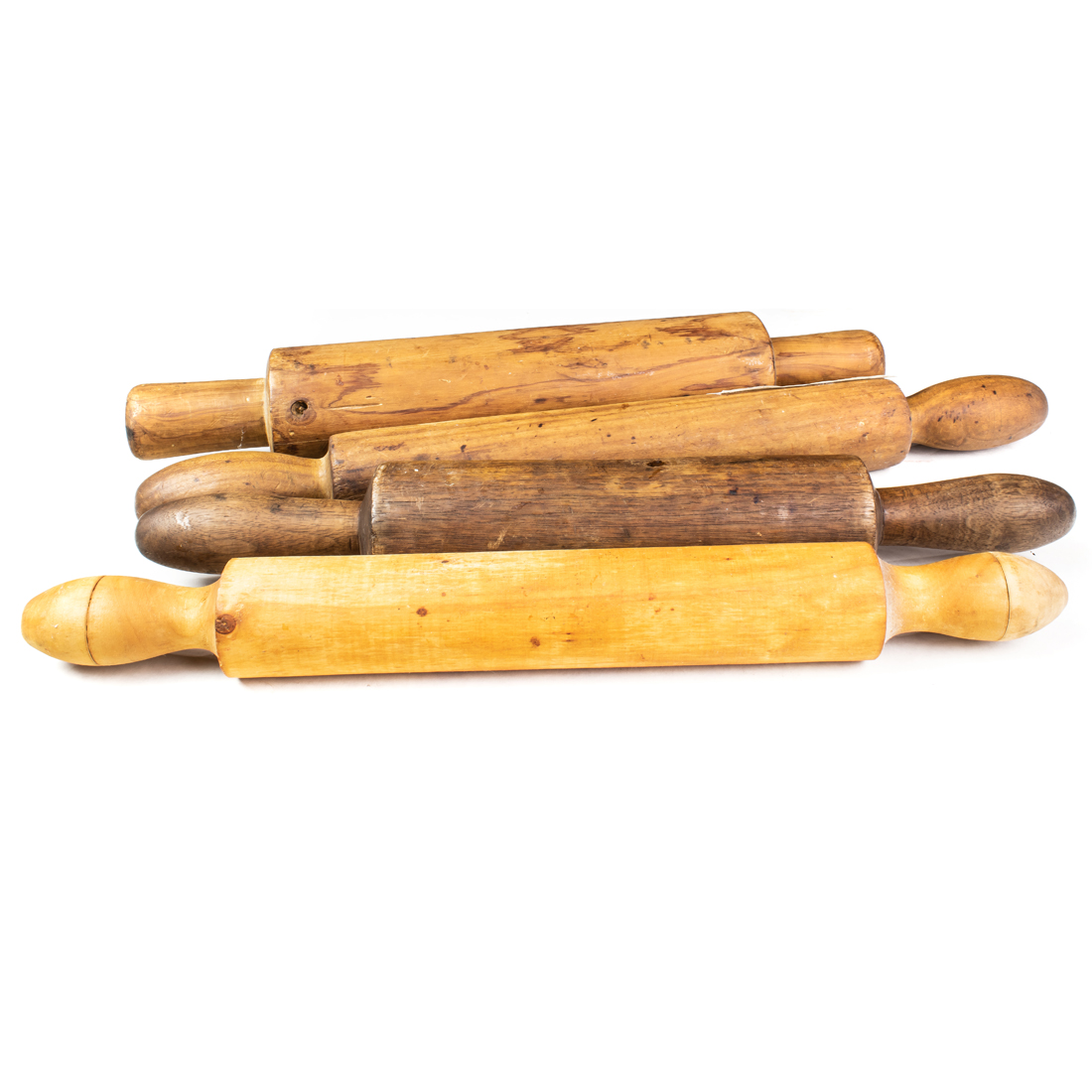 (LOT OF 4) VINTAGE WOOD ROLLING PINS
