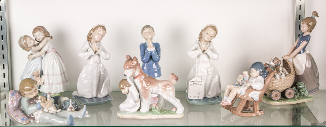 (LOT OF 8) LLADRO PORCELAIN FIGURES