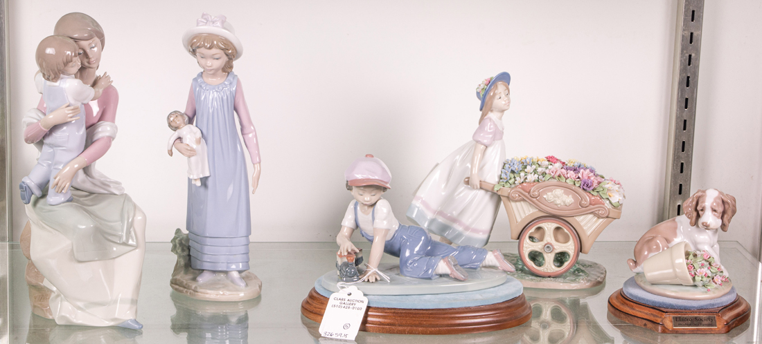  LOT OF 5 LLADRO PORCELAIN FIGURES 3a2149