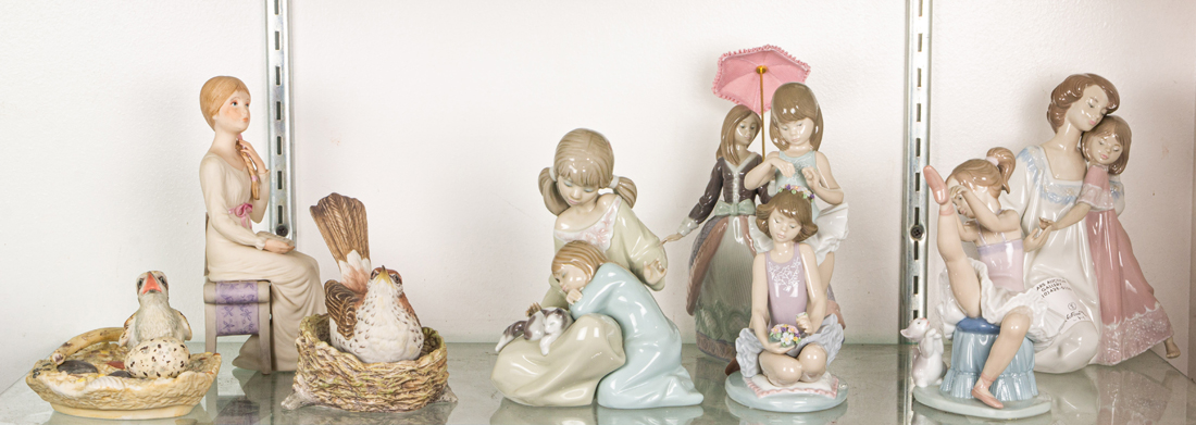 (LOT OF 8) LLADRO, BOEHM AND CYBIS