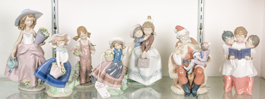  LOT OF 7 LLADRO PORCELAIN FIGURES 3a2150