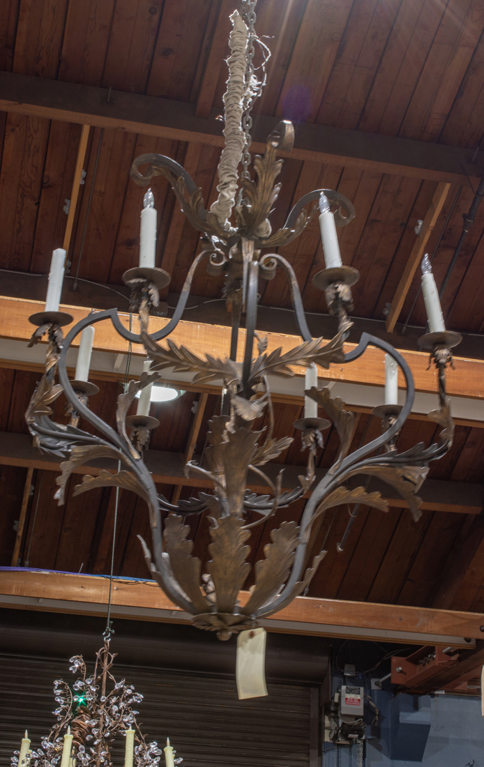 ROCOCO STYLE EIGHT LIGHT TOLE CHANDELIER