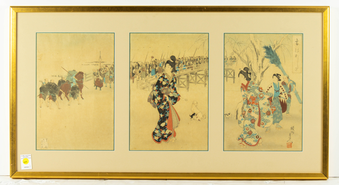 TOYOHARA CHIKANOBU TRIPTYCH WOODBLOCKS 3a222e