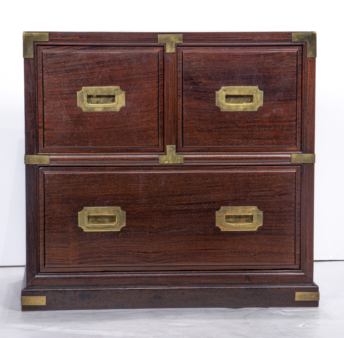 CHINESE HARDWOOD THREE-DRAWER CABINET