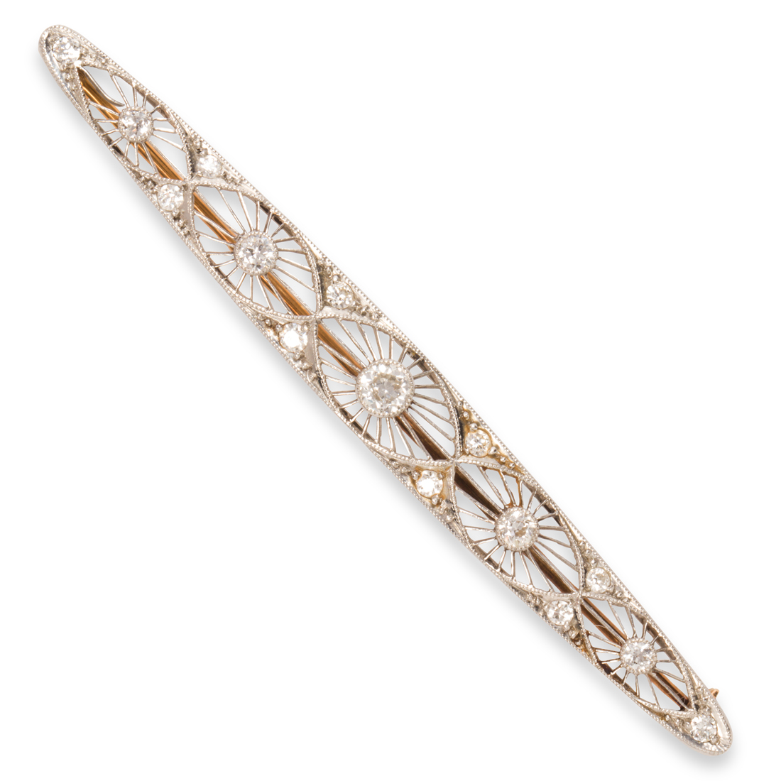 AN ART DECO DIAMOND BROOCH An Art