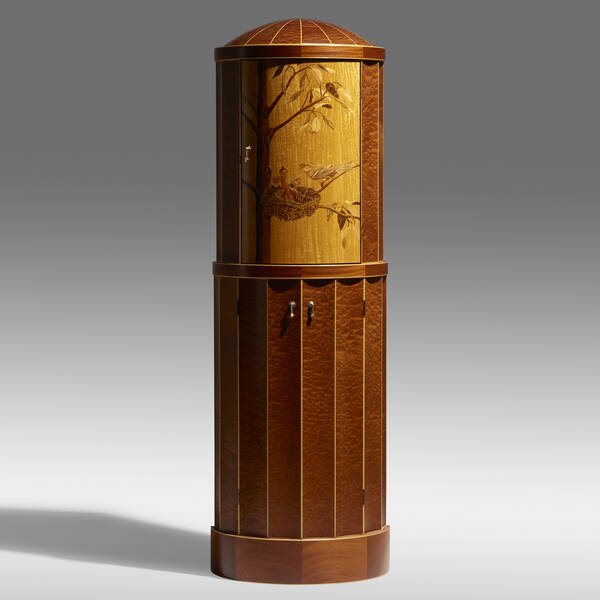 Silas Kopf. Marquetry cabinet with