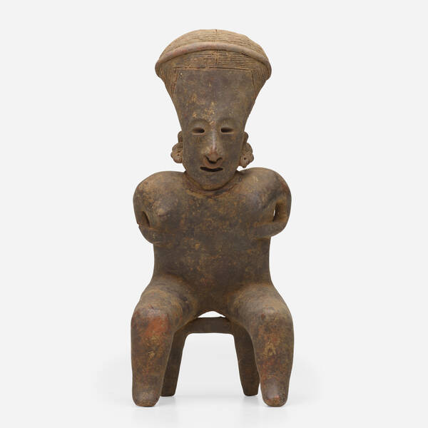 Pre-Columbian. Seated Nayarit figure.