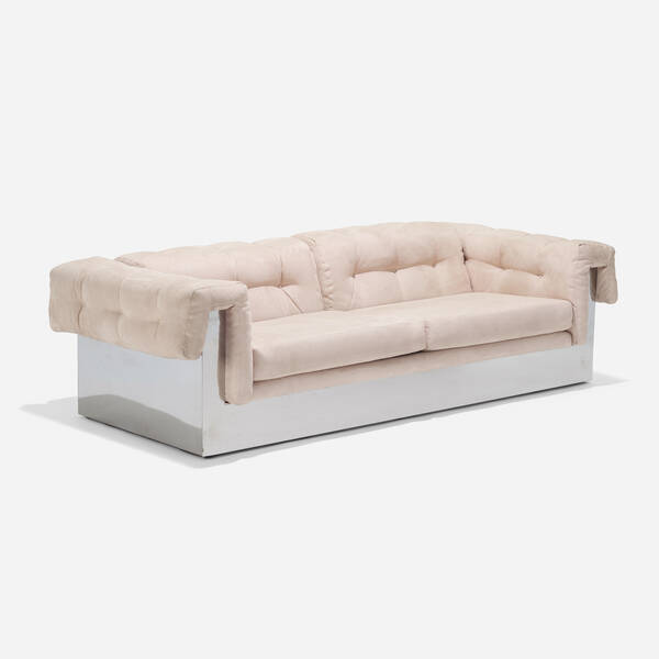 Milo Baughman Sofa c 1968 suede  39fd48