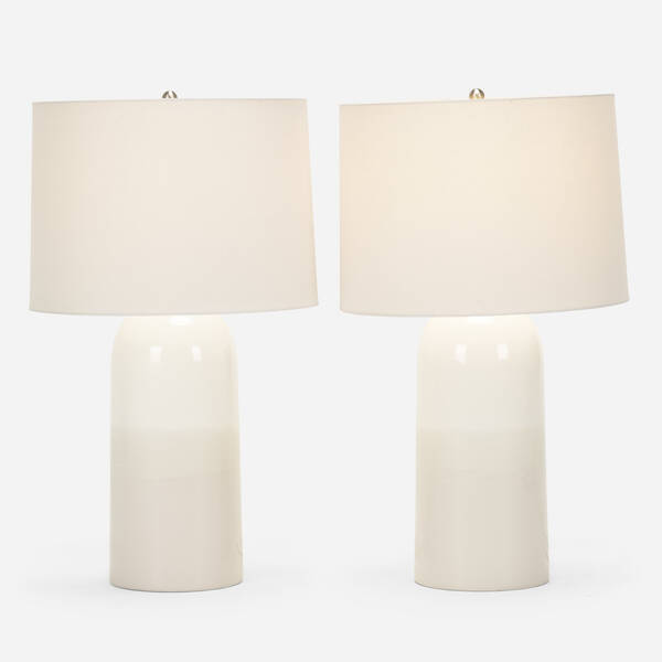 Contemporary. Large table lamps, pair.