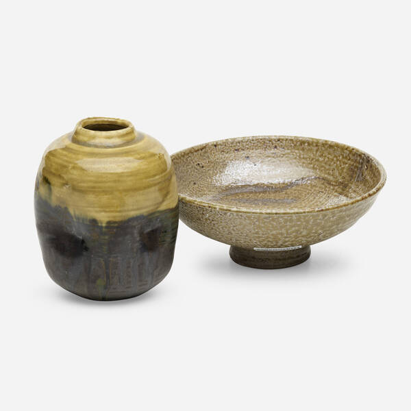 Toshiko Takaezu. Vase and bowl.