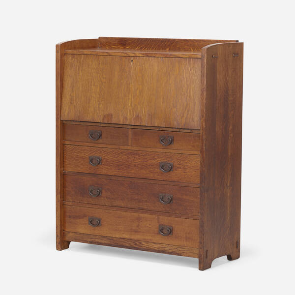 Gustav Stickley. Drop-front desk,