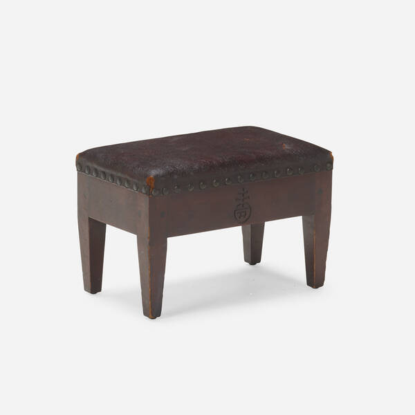 Roycroft. Footstool. c. 1915, mahogany,