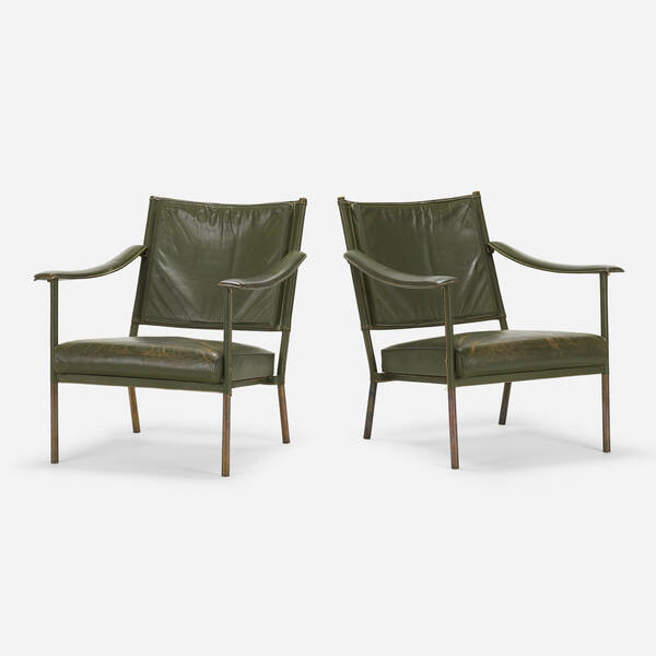 Jacques Adnet Chairs pair c  39ff2c