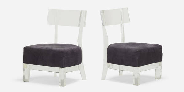 Modern. Klismos chairs, pair. c.