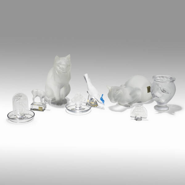 Lalique Collection of eight post war 39ffc0