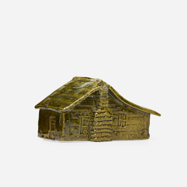 George E Ohr cabin novelty paperweight  3a0098