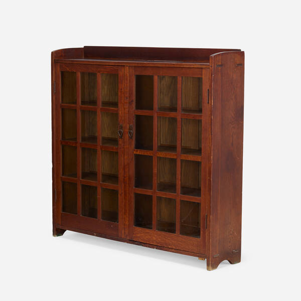 Gustav Stickley. double-door bookcase,