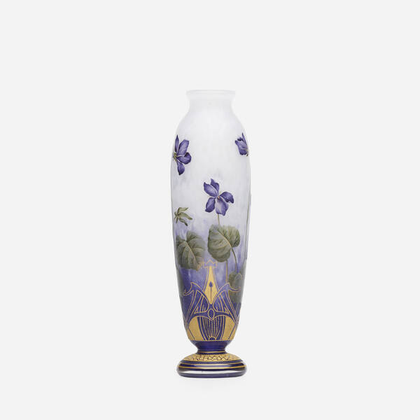 Daum early vase with gentians  3a0184