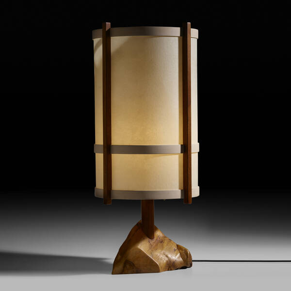 George Nakashima. table lamp. 1985,