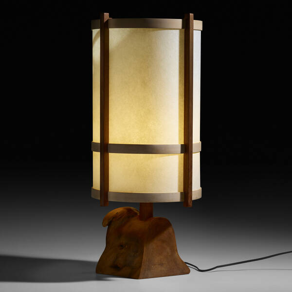 George Nakashima. table lamp. 1985,