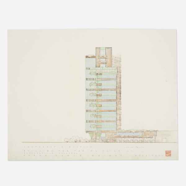 Frank Lloyd Wright. Southern Elevation