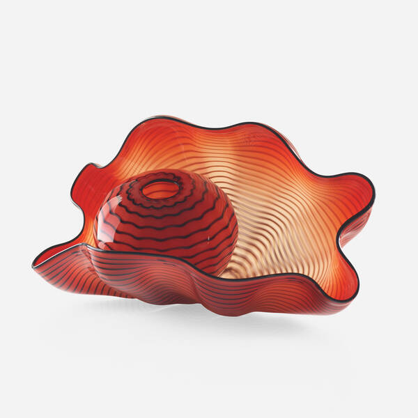 Dale Chihuly red Seaform set with 3a02de
